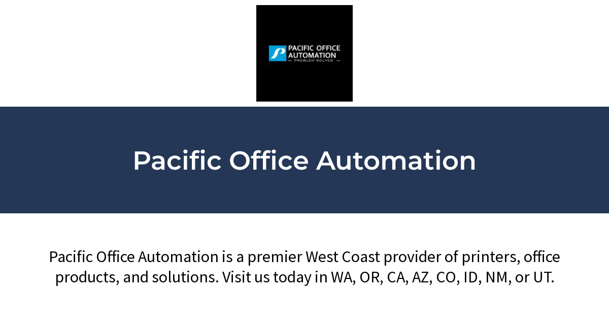 Pacific Office Automation | MSP Navigator. Discover products, services and  experts that can help you achieve your goals.